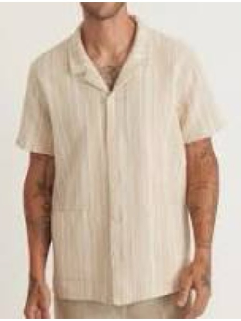 Marine Layer Men's Short-Sleeve Camp Shirt L